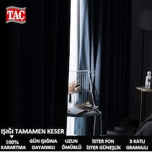 Taç Blackout %100 Karartma Güneşlik Fon Perde 21 Renk
