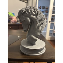 Kil Renk At Figürü Salon Dekoru Hediyelik Dekoratif Obje Figür 15 Cm