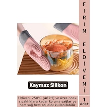 Kaymaz Yanmaz Fırın Ocak Tencere Izgara Mutfak Yüksek Isıya Dayanıklı Silikon Fırın Eldiveni 1 Adet