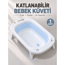 Beylini Katlanabilir Bebek Küveti Soft Silikon Destekli Banyo Akordion Duş Oyun Alanı