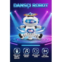 360 Derece Döner Tabanlı, Renkli Işıklı Ve Müzikli Kızılötesi Sensörlü Dansçı Robot