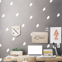 30 Adet Şimşek Şekli Bebek Ve Çocuk Odası Sticker, Dekoratif Duvar Sticker