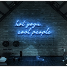 Twins Led Hot Yoga Cool People Yazılı Neon Tabela Buzmavisi Model:model:31703366 Buz Mavisi
