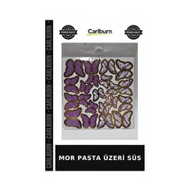 Delux Serisi Mor Pasta Üzeri Süs Etkinlik Kutlama Eşyası Doğum Günü +3