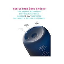 Uzspace 1000ml Büyük Boy Silikon Gövde Tritan Su Matarası Kahverengi 50 x 22