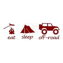 Eat Slepp Offroad Oto Sticker 4x4 Sticker Kırmızı 40 13 Cm