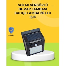Güneş Paneli İle Şarj Olan 20 Led Dış Mekan Hareket Sensörlü Lamba Çok Renkli