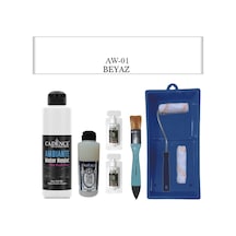 Fayans Tezgah B-ambiente Islak Zemin Aw-01 Beyaz 250ml Katalizör 20gr Taş Vernik 120 Saten Rulo Set