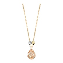 Tektaş Altın Kolye 14K Rose Dorikalı