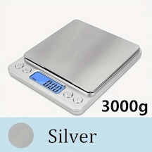 Dashanshop Taşınabilir Dijital Mutfak Terazisi - 0.0oz Hassas Ölçüm, Pişirme Diyet Ve Tartı, Gümüş Gümüşi