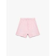 Koton Pamuklu Beli Lastikli Basic Şort Pembe 5skg40051ak Gül