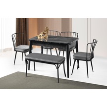 İkon Buse Banklı Mdf Mutfak Masa Sandalye Takımı 70x110