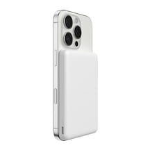 Belkin Bpd010hqwh Boostcharge 5.000 Mah Magsafe Uyumlu 15w Kablosuz Slim Powerbank - Beyaz Siyah