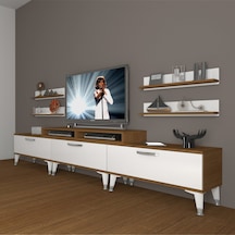 Decoraktiv Ekoflex 270r Slm Silver Tv Ünitesi Tv Sehpası Ceviz - Beyaz