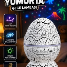 Dinozor Yumurta Tasarımlı Dekoratif Gece Lambası Renkli