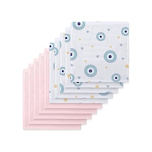 % 100 Pamuk Müslin Bebek Ağız Bezi Paketi Le Nazar & Innocent Pink 10 Lu Agzbez-nzr-lnzcınp Çok Renkli