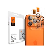 İphone 17 Pro/pro Max / 16 Pro/16 Pro Max / 15 Pro/15 Pro Max İle Uyumlu Kamera Lens Koruyucu Cam Kolay Kurulum Glas.tr Ez Fit Optik Pro 2 Adet Orange - Agl10123