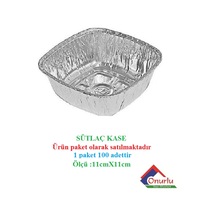 Alüminyum Kap 110 G Sütlaç Kase 100 Adet Çok Renkli