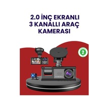Üç Kameralı Araç Kamerası Full Hd 1080p Ön + Hd İç/arka Mh-hs5631-9128