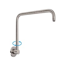 13 İnç Döndürülebilir Duş Kolu Ayarlanabilir Duş Kafa Borusu Uzatma Kolu Flanşlı Paslanmaz Çelik