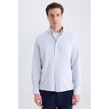 D'S Damat Ds Damat Slim Fit Gri Armürlü Gömlek 5hf02ta08280m Çok Renkli
