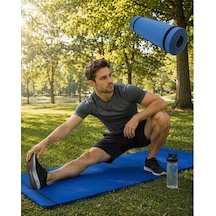 10 Mm Fitness Minderi Tırtıklı Kaymaz Yüzey Esnek Darbe Emici Eva Yapı Mh-hs8281-7088 Mavi