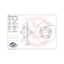 Ford Custom Arka Fren Diski 2012-2023 Brembo 08c24120 2adettir