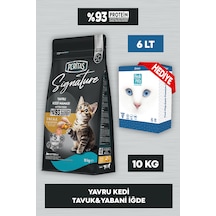 Peritas Signature Tavuklu Yavru Kedi Maması 10 Kg Fresh Paty Clinic 6 Lt Kum Hediyeli