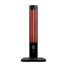 Stc-2000 2000 W Ip65 Ayaklı Karbon Infrared Isıtıcı Siyah