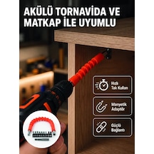 Northcity Esnek Bits Uç Seti 12 Parça Manyetik Adaptörlü Matkap Tornavida Aksesuarı