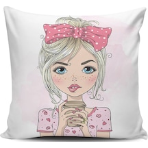 Kırlent Dünyası Fashion Girl Dijital Baskılı Kırlent Kılıfı (367538232)
