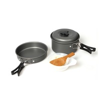 Kamp Yürüyüş Piknik Tencere Tencere + Tava + Kase Vb. Ile 1-2 Kişilik Pişirme Seti