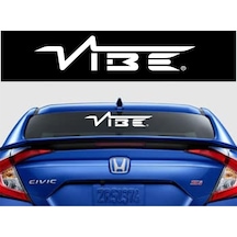 Oto Sticker Vibe Stickeri 1 Adet Araba Etiket   Beyaz-35X6Cm-