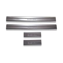 Nissan Qashqai 2007-2013 Modeller Arası Krom Kapı Eşiği 4 Parça Paslanmaz Çelik
