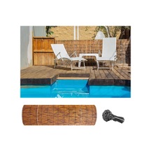 Bambu Gizlilik Çit, 50 160 Cm Yüksekliğinde, Dekoratif Çit Rulosu, Bambu Perde, Dış Mekan Flanşlı, Veranda,