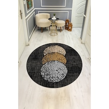 Dijital Baskı Modern Kaymaz Taban Halı H0327 Renkli