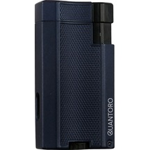 Quantoro Çift Torch Pürmüz Lacivert Metal Puro Çakmağı - Trz1080