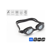 Yetişkin Yüzücü Deniz Gözlüğü Anti Fog Buğulanma Yapmaz Uv Koruma Siyah