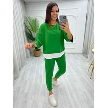 Kadın Yeşil Ön Parça Detaylı Ikili Takım Bediva 001