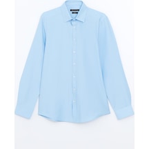 Lcw Busıness Mavi Slim Fit Uzun Kollu Poplin Erkek Gömlek
