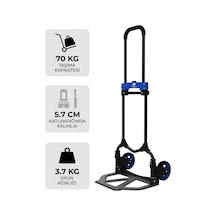 Ft70 70kg Katlanır Yük Taşıma Arabası