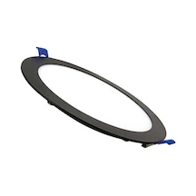 10 Adet 6w 6500k Beyaz Işık Siyah Kasa Yuvarlak Slim Led Panel Kd Siyah