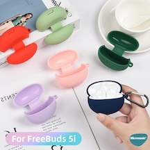 Huawei Freebuds 6i Mat Silikon İçin Kılıf Kırmızı Freebuds 6i İle Uyumlu Kılıf - Kırmızı