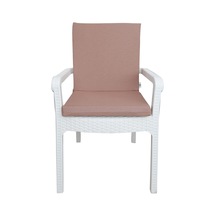 Mirzade 4 Adet Elit Yüksek Arkalı Minder Duck Bezi-sütlü Kahve 001