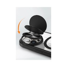 Apple iPhone Uyumlu 15 Pro Max Kılıf Teleskop Lens Magsafe Silikon Lacivert