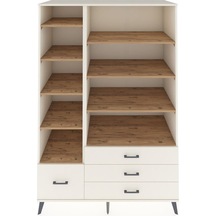 Kronos Dolap 9 Raflı 4 Çekmeceli 132x59x195 Aytaşı-çam/aytaşı Aytaşı