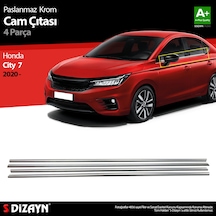 S-Dizayn Honda City Krom Cam Çıtası 4 Prç. 2020 Üzeri