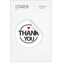 Thank You-hand Made With Love Etiket, 17 Farklı Tasarım Sticker 9 Çok Renkli