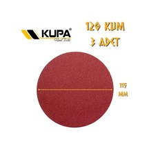 Kupa Yuvarlak Cırt Zımpara 115 Mm - P120 Kum - 3 Adet