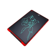 Mufunye Lcd Renkli Kristal Ekranlı El Yazısı Tahtası, Tek Tuşla Silme Kırmızı